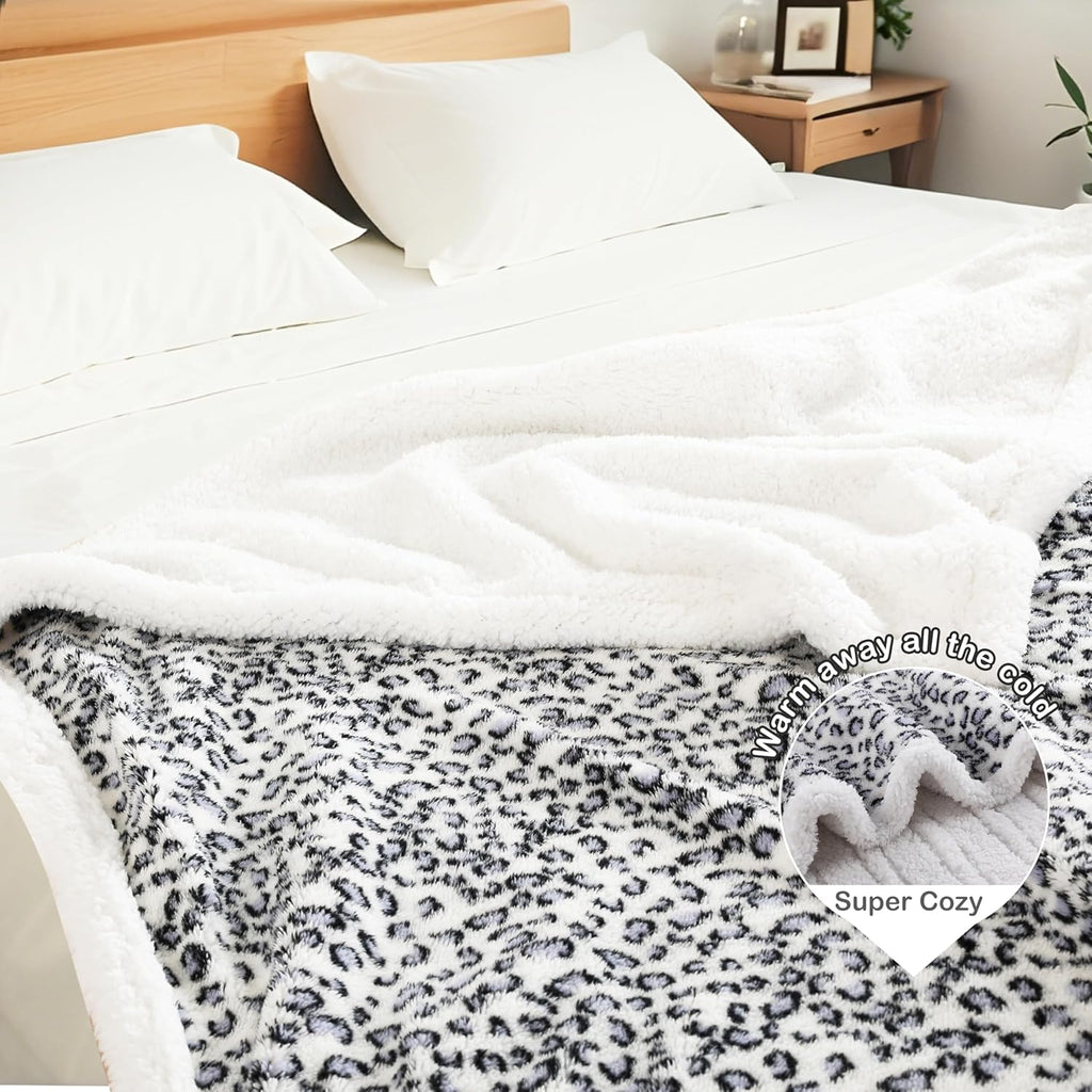 Electric Heated Blanket Full Size 72"X 84" Green & Electric Heated Blanket Full Size 72"X84" Leopard Print Blue & White