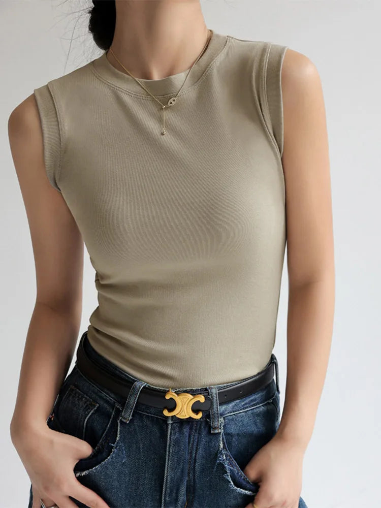 CAMISOLE COTTON ROUND VEST