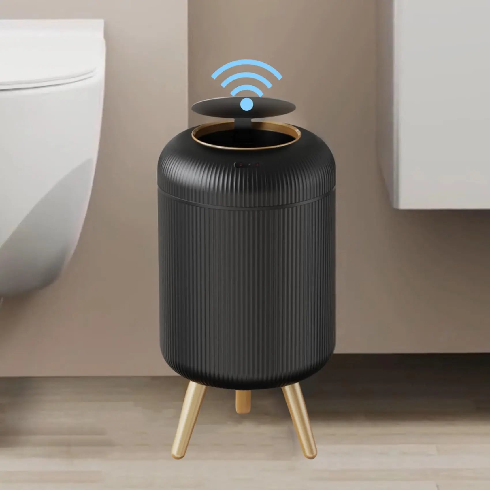 AUTOMATIC TRASH CAN WITH LID