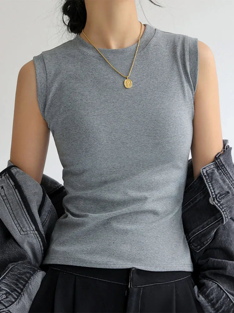CAMISOLE COTTON ROUND VEST