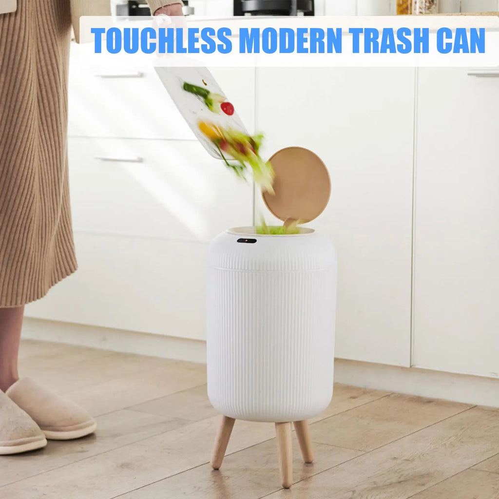AUTOMATIC TRASH CAN WITH LID