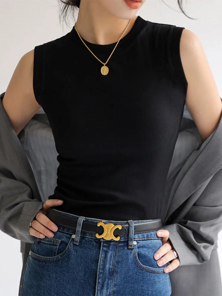 CAMISOLE COTTON ROUND VEST