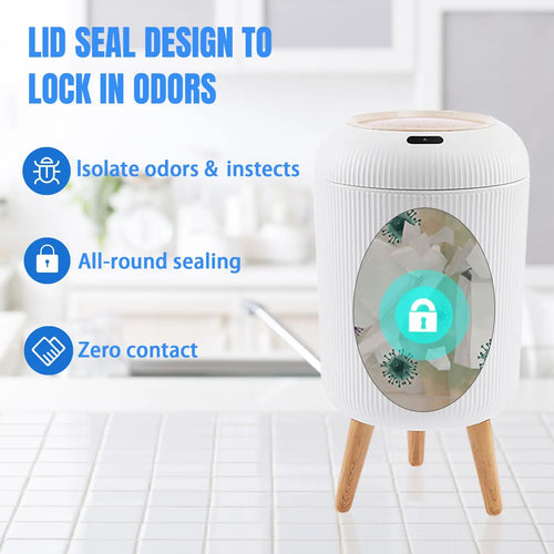 AUTOMATIC TRASH CAN WITH LID