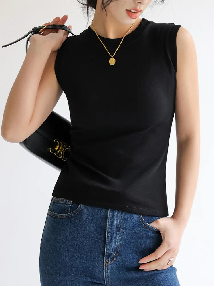 CAMISOLE COTTON ROUND VEST