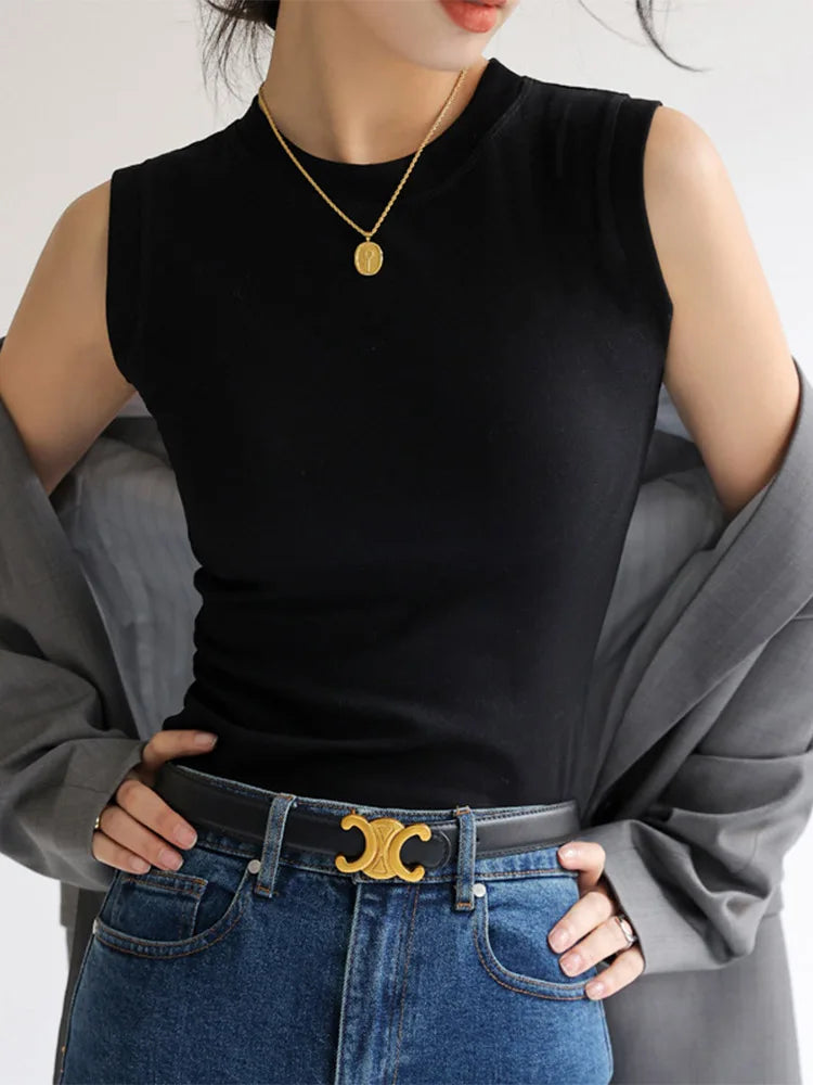 CAMISOLE COTTON ROUND VEST