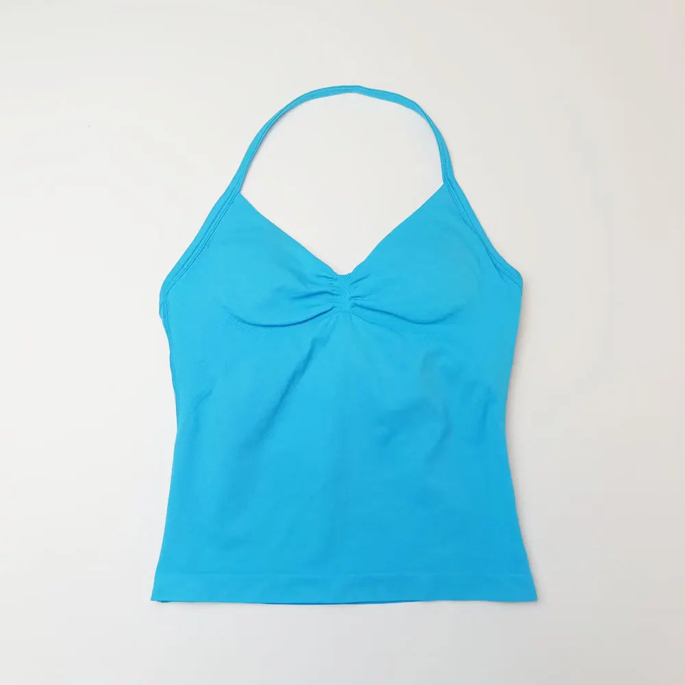 OPEN-BACK HALTER YOGA VEST