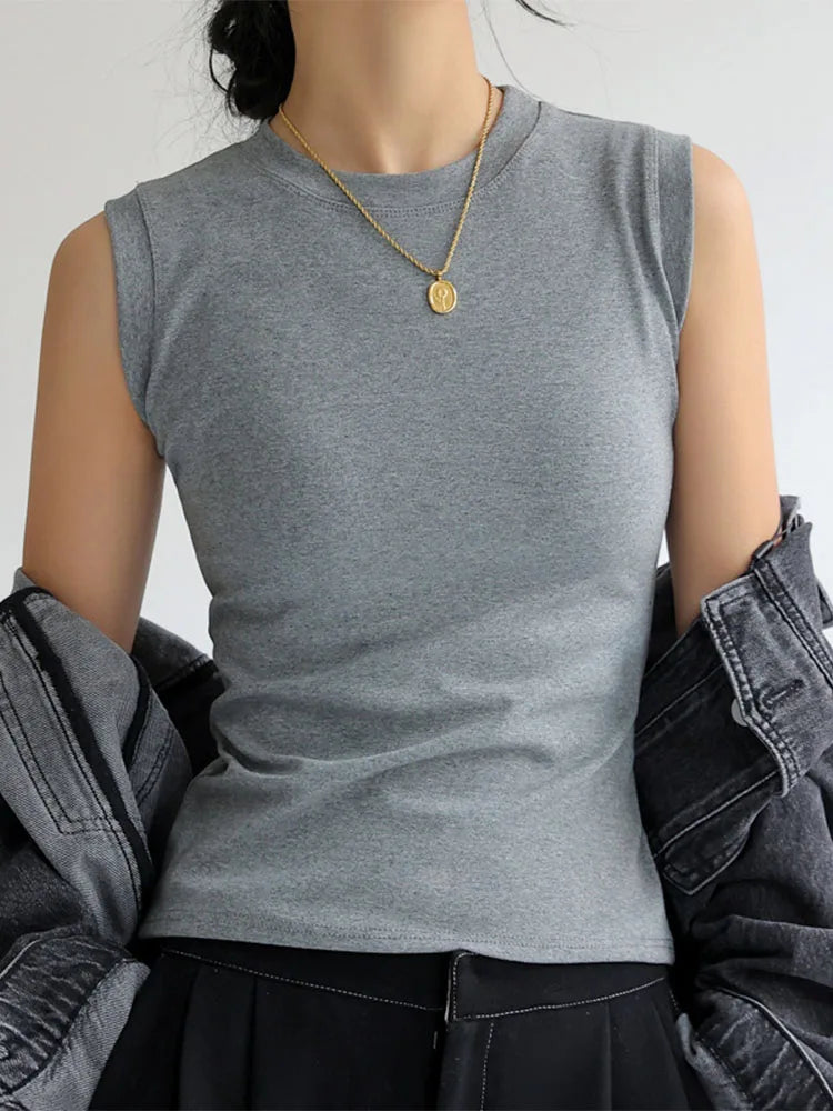 CAMISOLE COTTON ROUND VEST