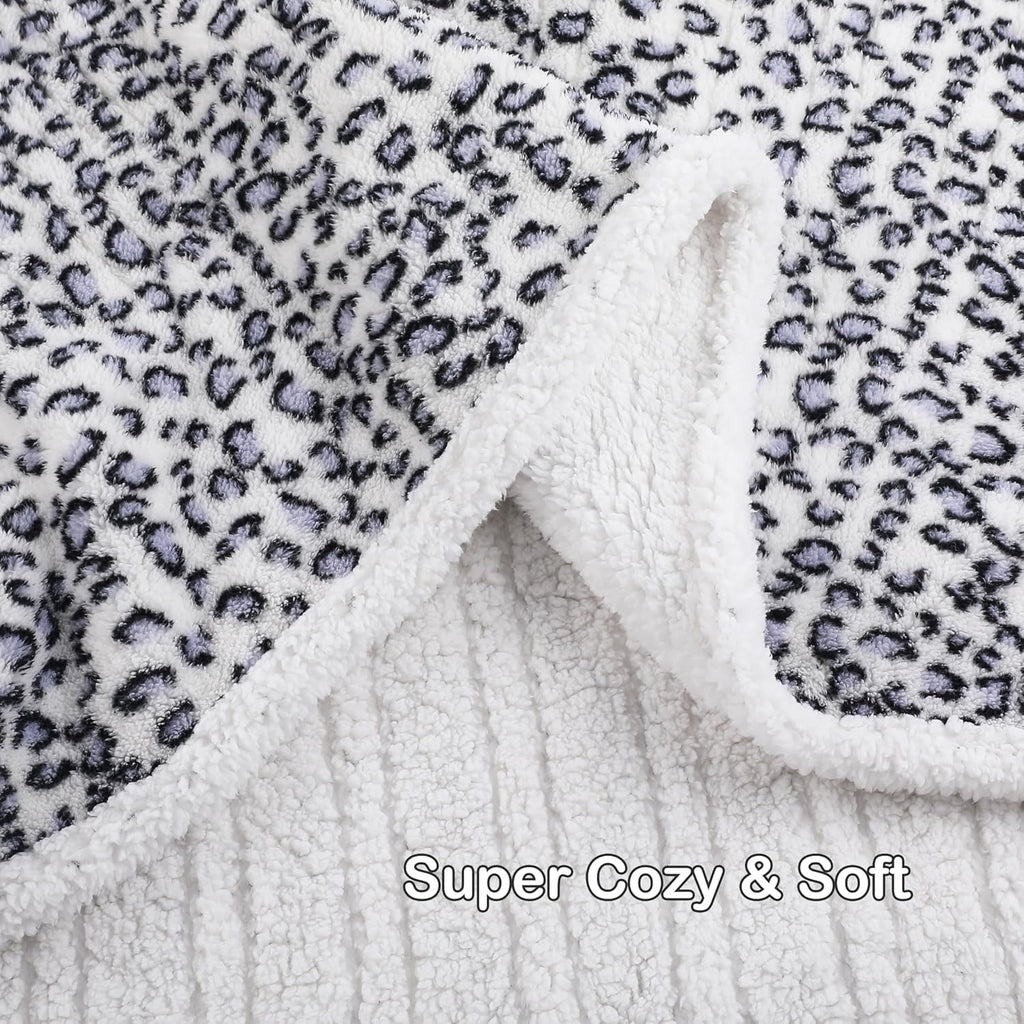 Electric Heated Blanket Full Size 72"X 84" Green & Electric Heated Blanket Full Size 72"X84" Leopard Print Blue & White